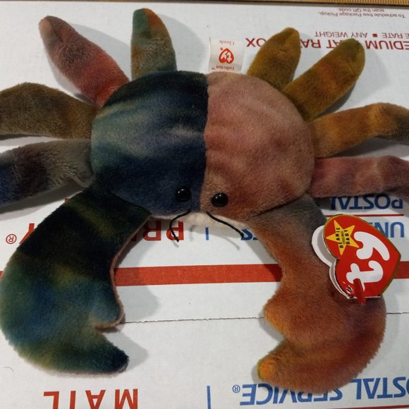 Ty Beanie Baby The Beanie Babies Collection "Claude The Crab" 1996 "Retired" PVC - Picture 10 of 15